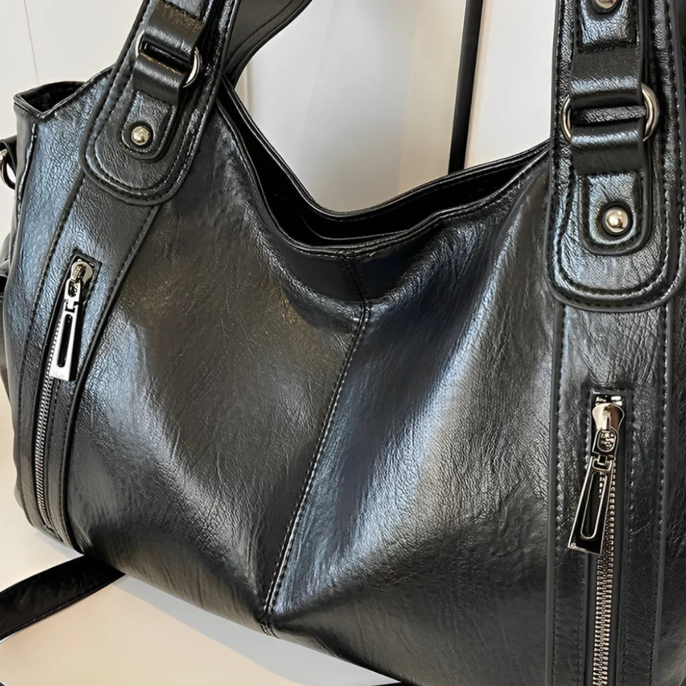 Sac à Main Multi-Poches avec Bandoulière | Similicuir Léger et Spacieux