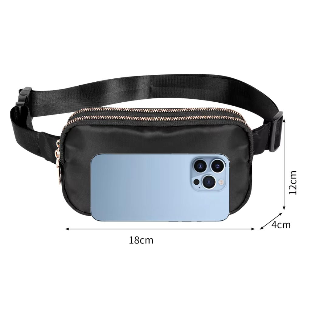 FemmeChic Jaune | Sac Banane Double Poche & Sangle Réglable