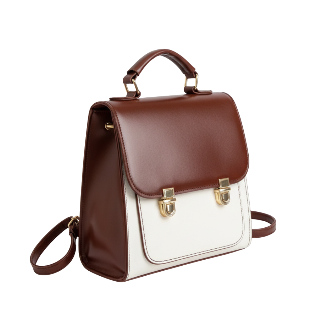 Sac à Dos Rétro Bicolore à Rabat | Sac Convertible en Bandoulière