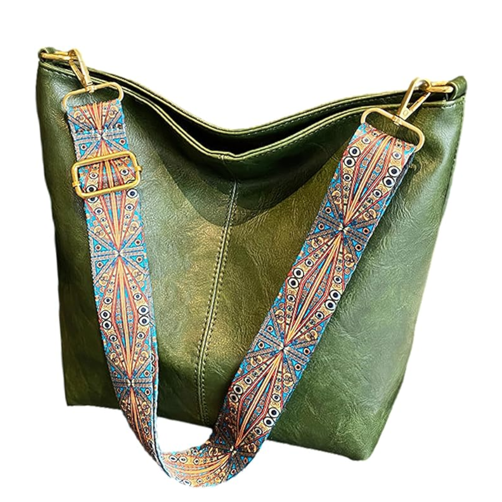 Sac Bandoulière Bohème 2-en-1 en Cuir Vegan | Écologique & Léger