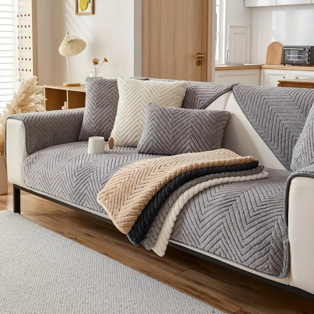 Peluche Housse de Canapé Adaptée aux Animaux | Élégant, Confort Douillet