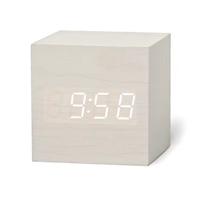 Mini Réveil de Bureau LED Cube | Compact à Luminosité Automatique