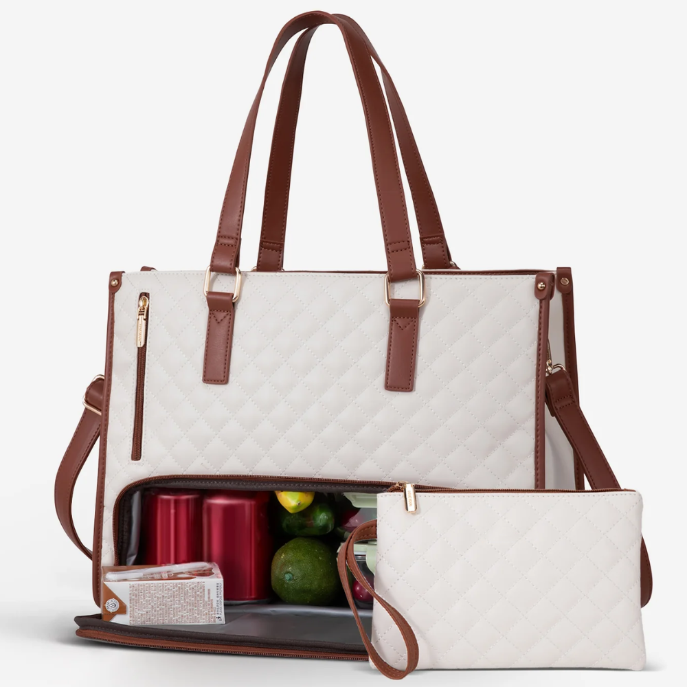 Sac Fourre-Tout Matelassé pour Ordinateur Portable | Sac Bandoulière Isotherme Élégant