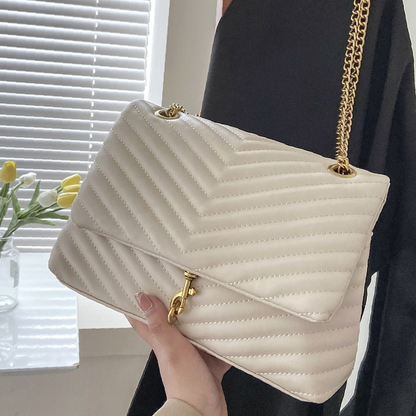 Sac Bandoulière Matelassé avec Chaîne | Sac Épaule Élégant & Pratique