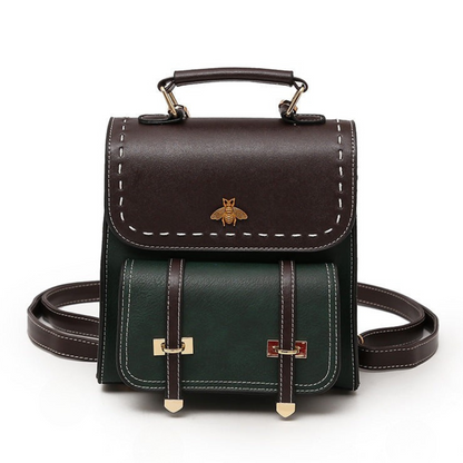 Sac à Dos Mini Classique 2-en-1 | Style Vintage en Similicuir Végan