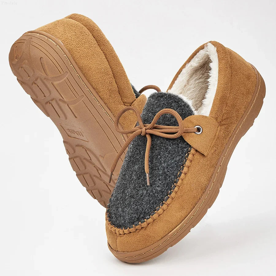 Chausson orthopédique homme bi-matière lacet