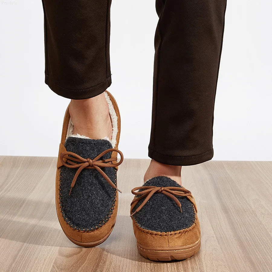 Chausson orthopédique homme bi-matière lacet