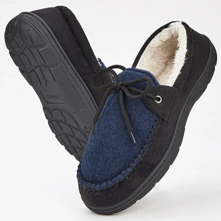 Chausson orthopédique homme bi-matière lacet