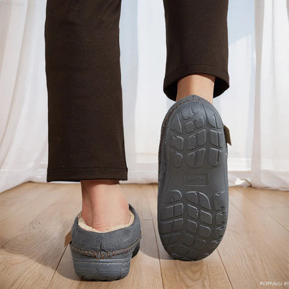 Chausson orthopédique homme effet suédine doublé chaud