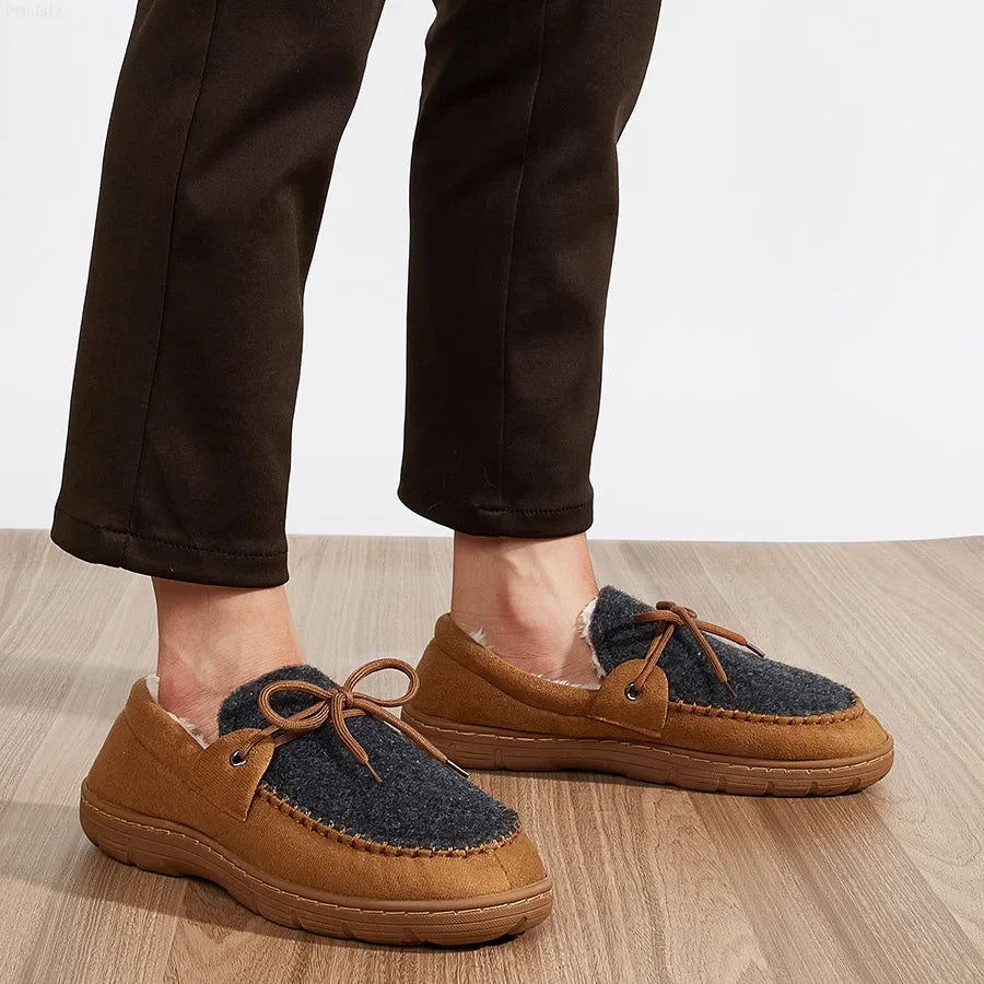 Chausson orthopédique homme bi-matière lacet