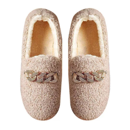 Chausson orthopédique femme avec boucle décorative