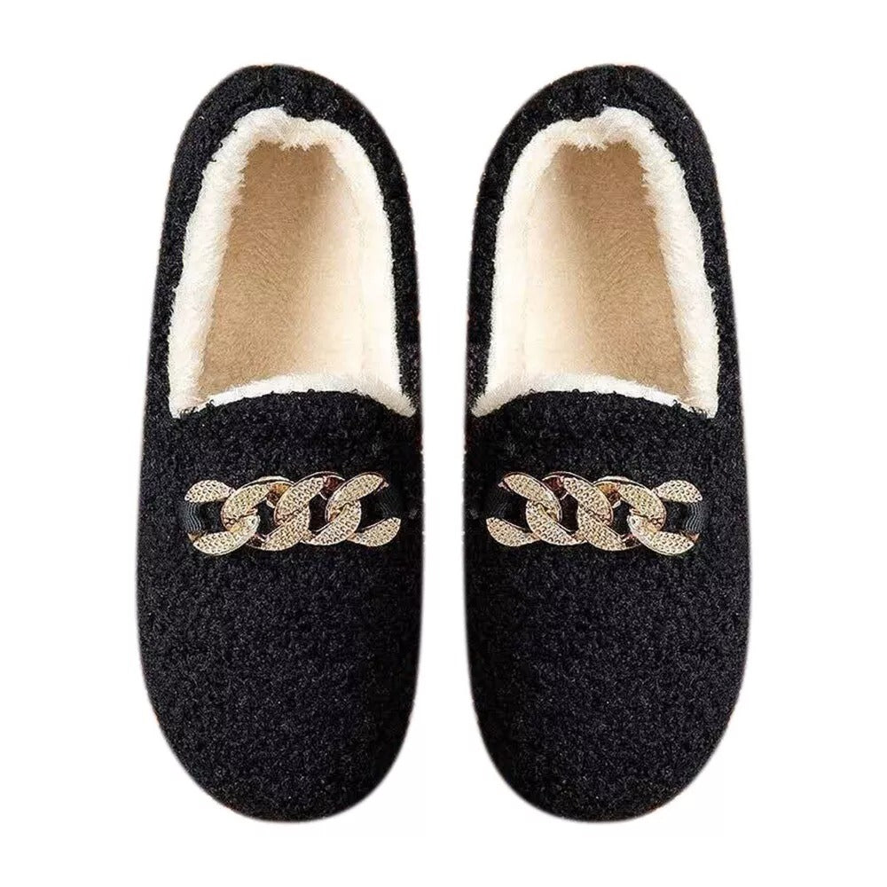 Chausson orthopédique femme avec boucle décorative