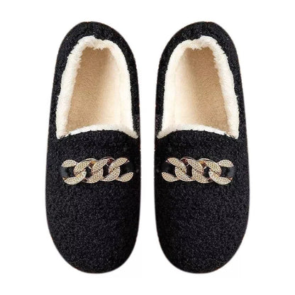 Chausson orthopédique femme avec boucle décorative