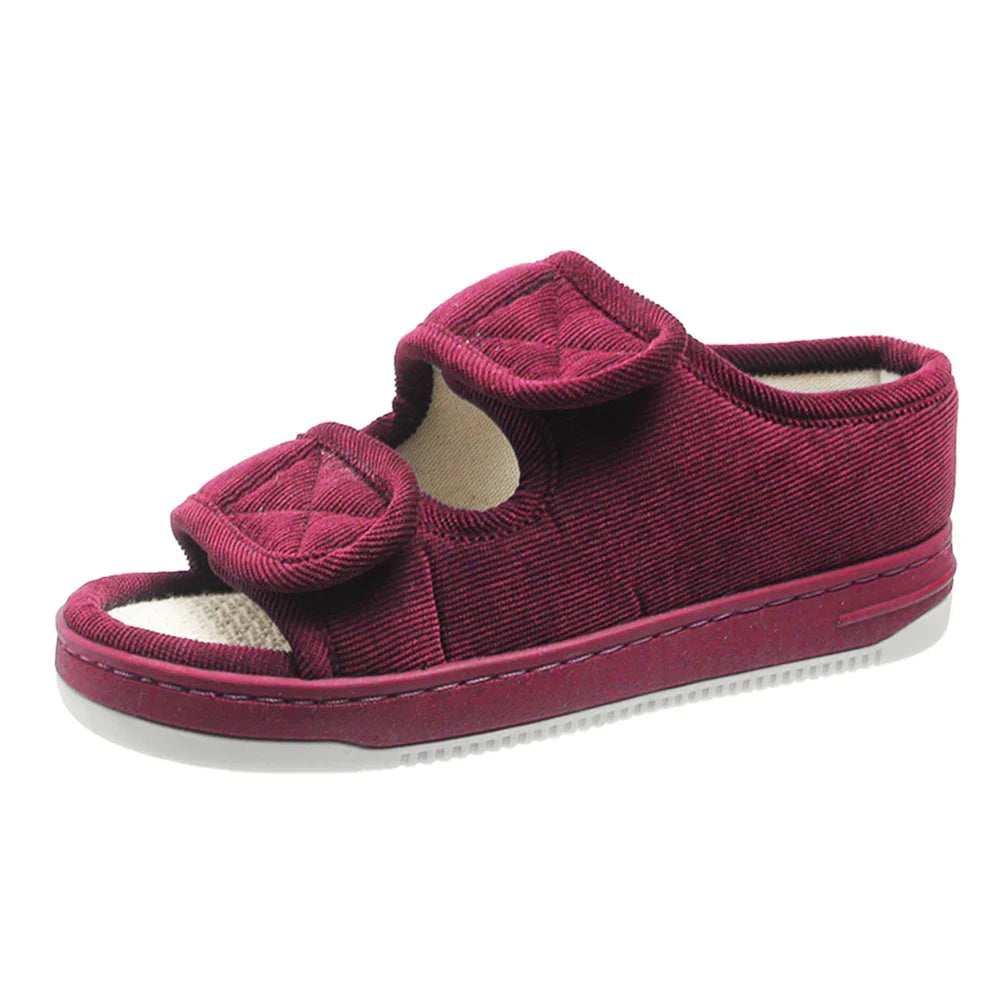 Chausson orthopédique femme ouvert à scratch