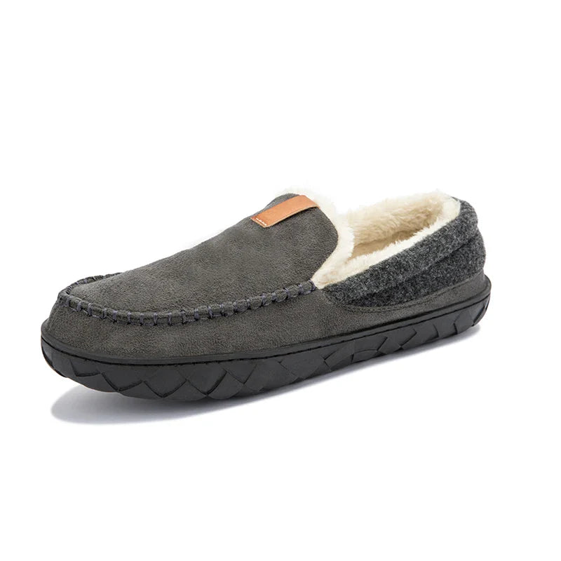 Chausson orthopédique homme style mocassin fourré