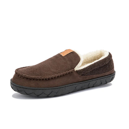 Chausson orthopédique homme style mocassin fourré