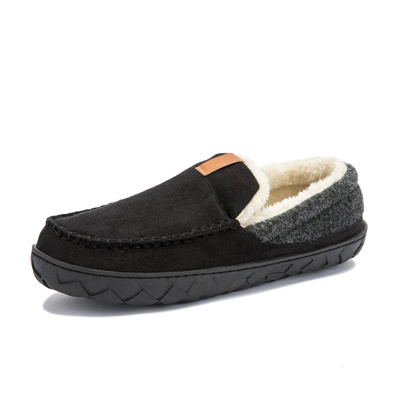 Chausson orthopédique homme style mocassin fourré
