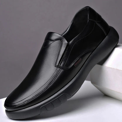 Mocassin orthopédique homme cuir lisse intérieur confort