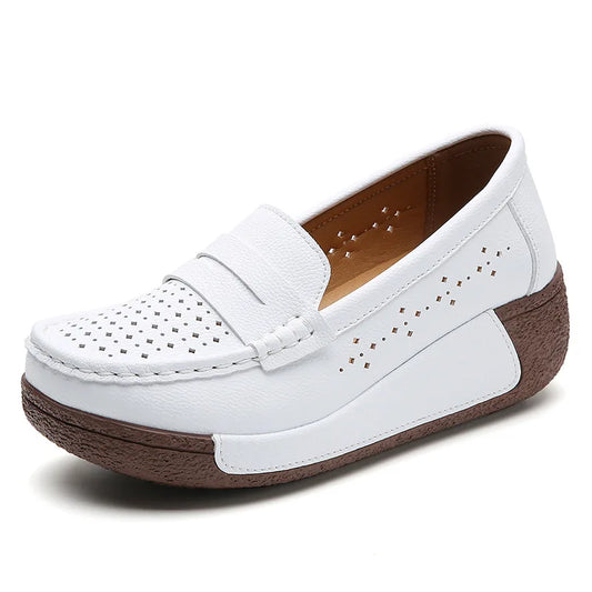 Mocassin orthopédique femme ajouré respirant