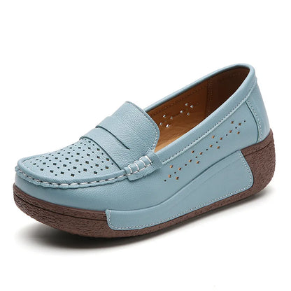 Mocassin orthopédique femme ajouré respirant