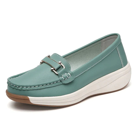 Mocassin orthopédique femme à semelle compensée