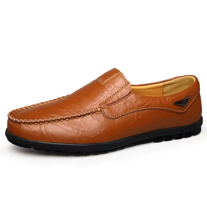Mocassin orthopédique homme cuir souple à enfiler