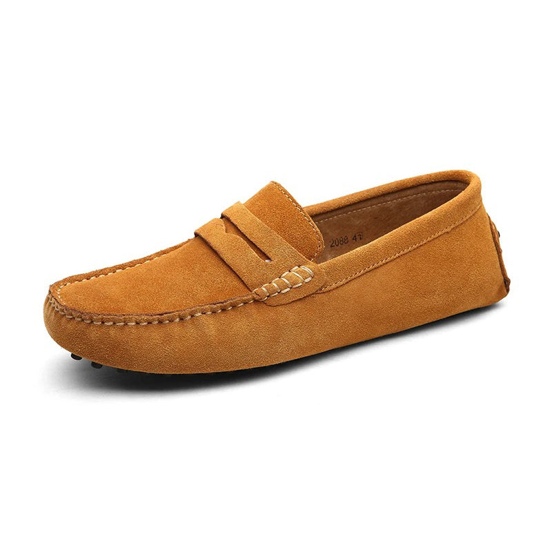 Mocassin orthopédique homme suède souple et casual