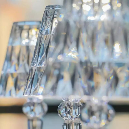 Lampe de Table Design Cristal | Éclairage LED Sans Fil Rechargeable