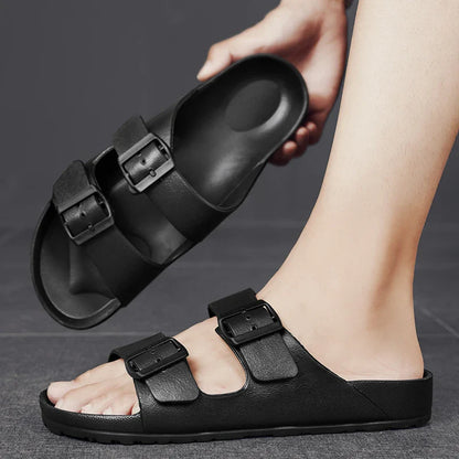 Claquette orthopédique homme à deux brides réglables