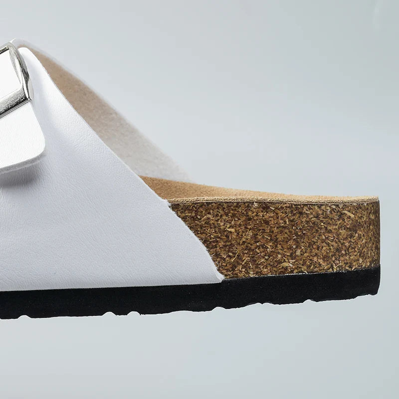 Claquette orthopédique homme double bride en liège