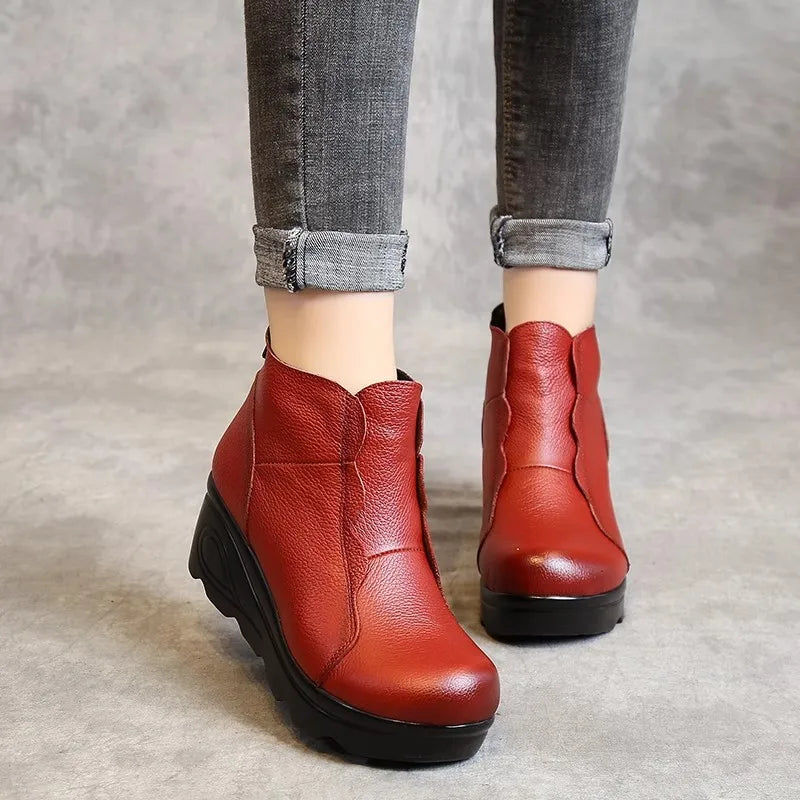 Botte orthopédique femme à talon compensé