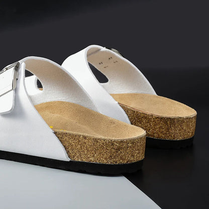 Claquette orthopédique homme double bride en liège