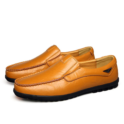 Mocassin orthopédique homme cuir souple à enfiler
