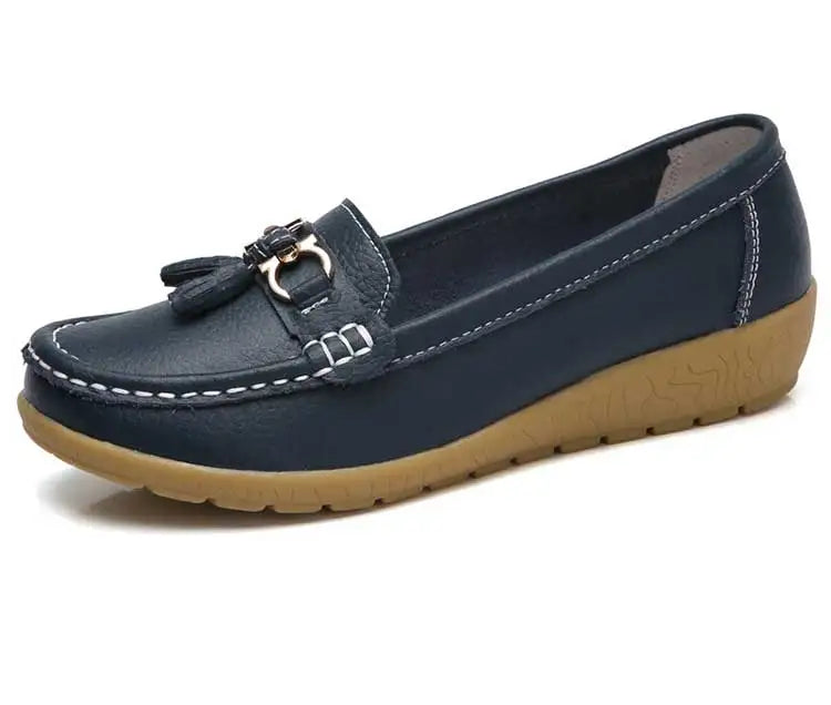 Mocassin orthopédique femme à boucle élégante