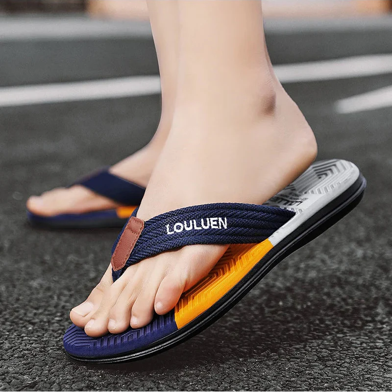 Tong orthopédique homme style tressé léger