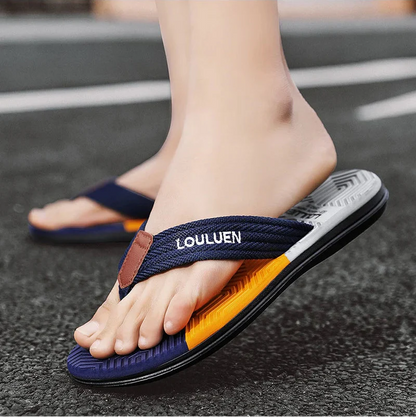 Tong orthopédique homme style tressé léger