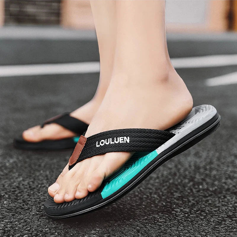 Tong orthopédique homme style tressé léger