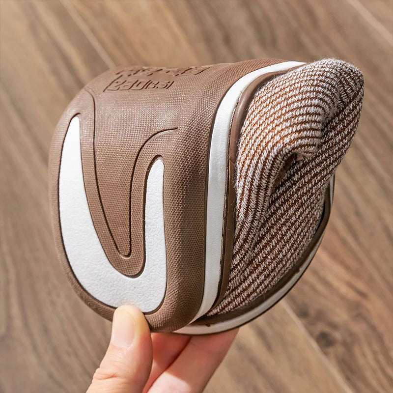 Chausson orthopédique homme rayé esprit rétro