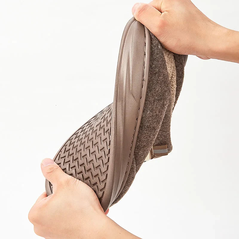 Chausson orthopédique homme en laine bouclée