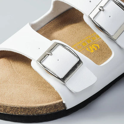 Claquette orthopédique homme double bride en liège