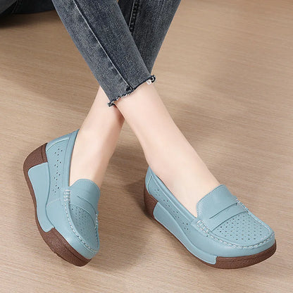 Mocassin orthopédique femme ajouré respirant