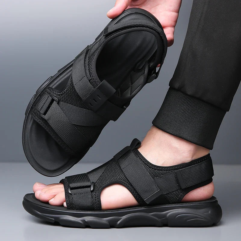 Sandale orthopédique homme à maintien croisé