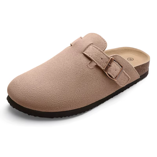 Sabot orthopédique femme en suédine avec boucle