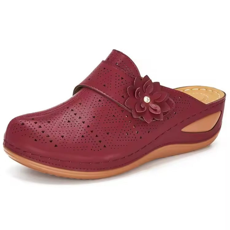 Sabot orthopédique femme fleur à petit talon