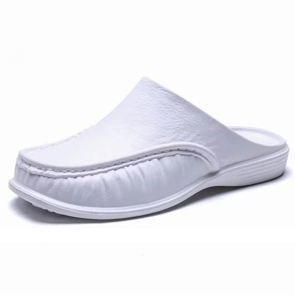 Sabot orthopédique homme en similicuir souple