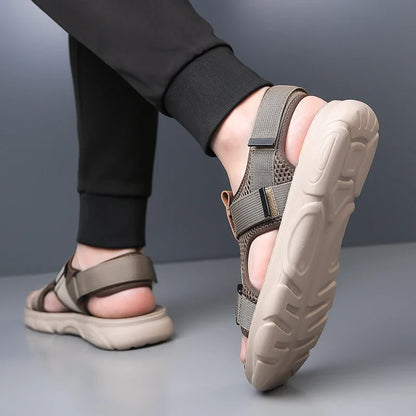 Sandale orthopédique homme à maintien croisé