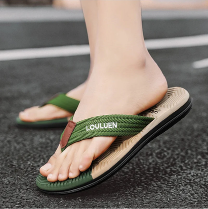 Tong orthopédique homme style tressé léger