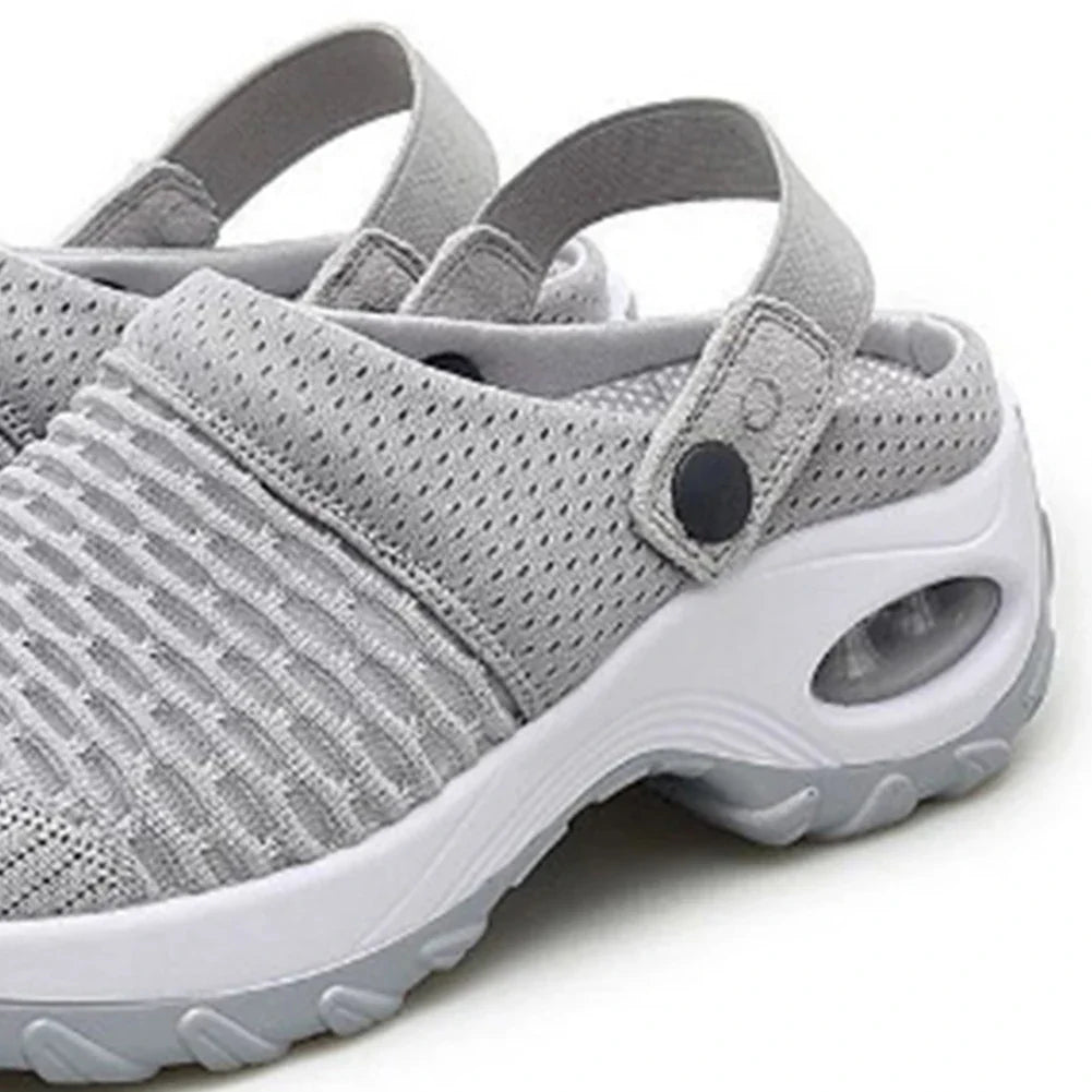 Sabot orthopédique femme maille à semelle amortissante