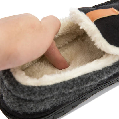 Chausson orthopédique homme style mocassin fourré