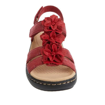 Floréa Walk – sandale confort femme à fleurs avec semelle mémoire de forme